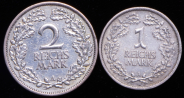 Набор из 2-х сер. монет 1926 (Германия) A