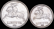 Набор из 2-х сер  монет 1936 (Литва)