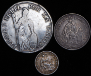 Набор из 3-х сер  монет (Перу)