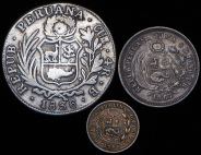 Набор из 3-х сер. монет (Перу)