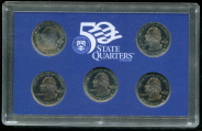 Набор из 5-ти монет 25 центов 1999 (США) (в п/у)