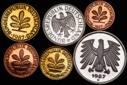 Набор из 8-ми монет 1987 (Германия) D