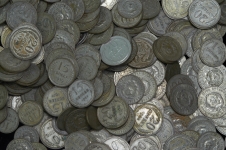 Набор разменных серебряных монет СССР 417 шт. (в т.ч. одна фальшивая)