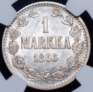 1 марка 1866 (Финляндия) (в слабе) S