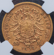 20 марок 1873 (Саксония) (в слабе)