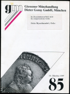 Аукционный каталог "Giessener munzhandlung Dieter Gorny GmbH" №85 14 октября 1997