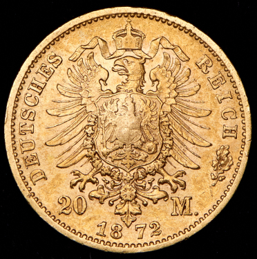 20 марок 1872 (Саксония) Е