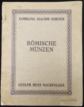 Аукционный каталог Adolph Hess Nachfolger "Sammlung Joachim Scheyer" 1913