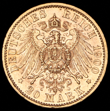 20 марок 1900 (Вюртемберг) F