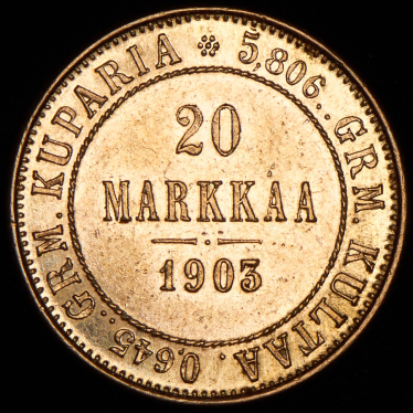 20 марок 1903 (Финляндия) L