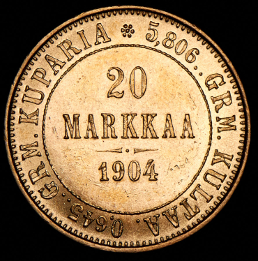 20 марок 1904 (Финляндия) L