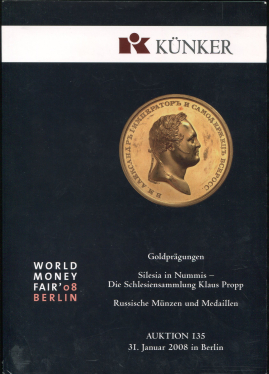 Каталог Kunker №135 "Аукционный каталог русских монет и медалей" 31 января 2008