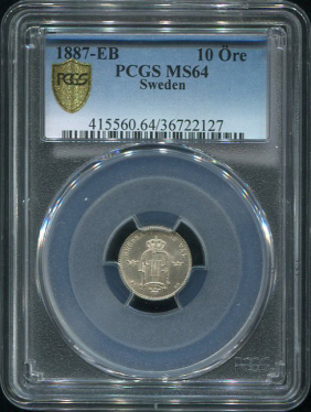 10 эре 1887 (Швеция) (в слабе)