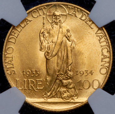 100 лир 1934 (Ватикан) (в слабе)