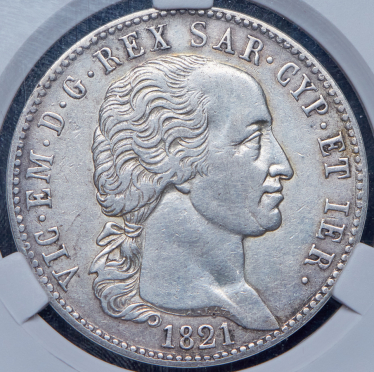 5 лир 1821 (Сардиния) (в слабе) L