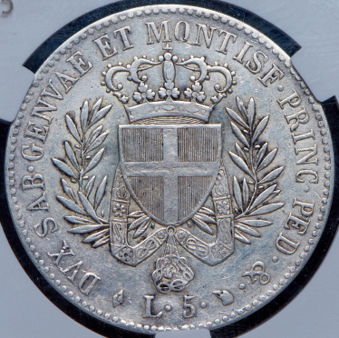 5 лир 1821 (Сардиния) (в слабе) L