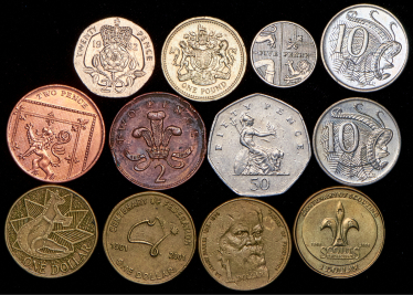 Набор из 65-ти монет (страны мира)