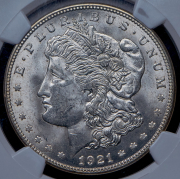 1 доллар 1921 (США) (в слабе) D