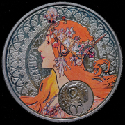 1 доллар 2011 "Овен. Альфонс Муха" (Ниуэ)