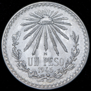 1 песо 1945 (Мексика) M