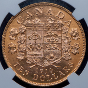 10 долларов 1914 (Канада) (в слабе)