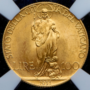 100 лир 1931 (Ватикан) (в слабе)