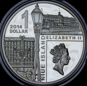 1 доллар 2014 "Павел I и Мария Федоровна" (Ниуэ)