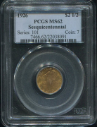 2 1/2 доллара 1926 "150 лет независимости" (США) (в слабе)