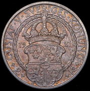 2 кроны 1921 "400 лет Войне за независимость" (Швеция)