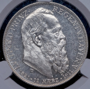 2 марки 1911 "90-летие принца-регента Луитпольда Баварского" (Бавария) (в слабе) D