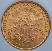 20 долларов 1895 (США) (в слабе)