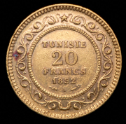 20 франков 1892 (Тунис) А