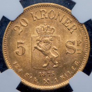 20 крон 1875 (Норвегия) (в слабе)