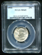 25 центов 1941 (США) (в слабе)