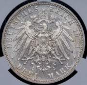 3 марки 1911 "90-летие принца-регента Луитпольда Баварского" (Бавария) (в слабе) D