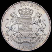 5 франков 1887 (Бельгийское Конго)
