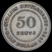 50 центов 1921 (Стрейтс Сеттлемент)