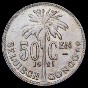 50 сантимов 1921 (Бельгийское Конго)