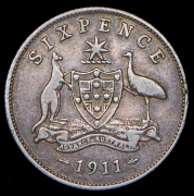 6 пенсов 1911 (Австралия)