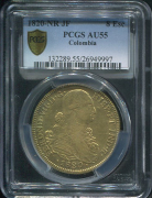 8 эскудо 1820 (Колумбия) (в слабе)