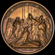 Медаль "Коронация Людовика XV 15 октября 1722 года в Реймсе" (Франция)