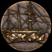 Медаль "В память 50-летия основания поселения в Скорсбисунде" 1974 (Финляндия)