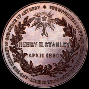 Медаль "В память Генри Мортона Стэнли от Королевского Географического общества" 1890 (Бельгия)