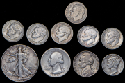 Набор из 10-ти сер. монет (США)