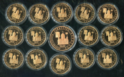 Набор из 15-ти медалей "Двухтысячелетие рождества христова" (в п/у)