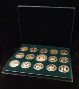 Набор из 15-ти медалей "Двухтысячелетие рождества христова" (в п/у)