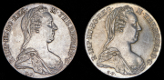 Набор из 2-х монет Талер 1780 "Мария Терезия". Рестрайк (Австрия)