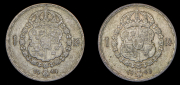 Набор из 2-х сер. монет 1 крона 1940-е (Швеция)