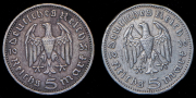 Набор из 2-х сер. монет 5 марок (Германия)