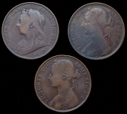 Набор из 3-х медных монет 1 пенни (Великобритания)
